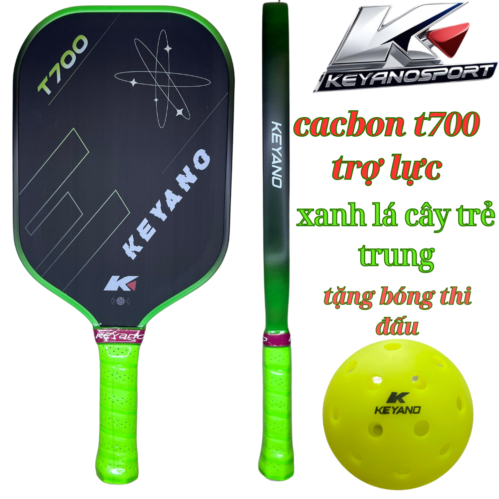 VỢT PICKLEBALL KEYANO CACBON T700 (xanh lá cây)