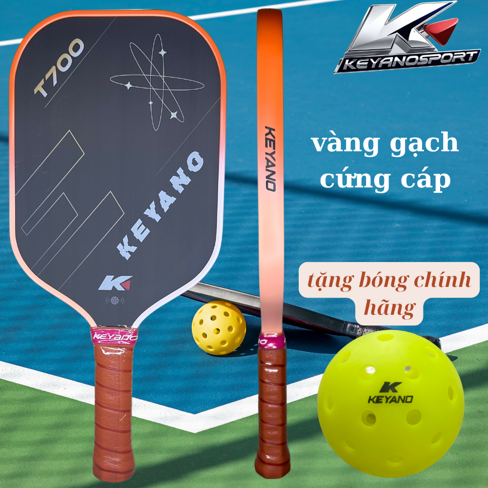 VỢT PICKLEBALL KEYANO CACBON T700 (vàng gạch)