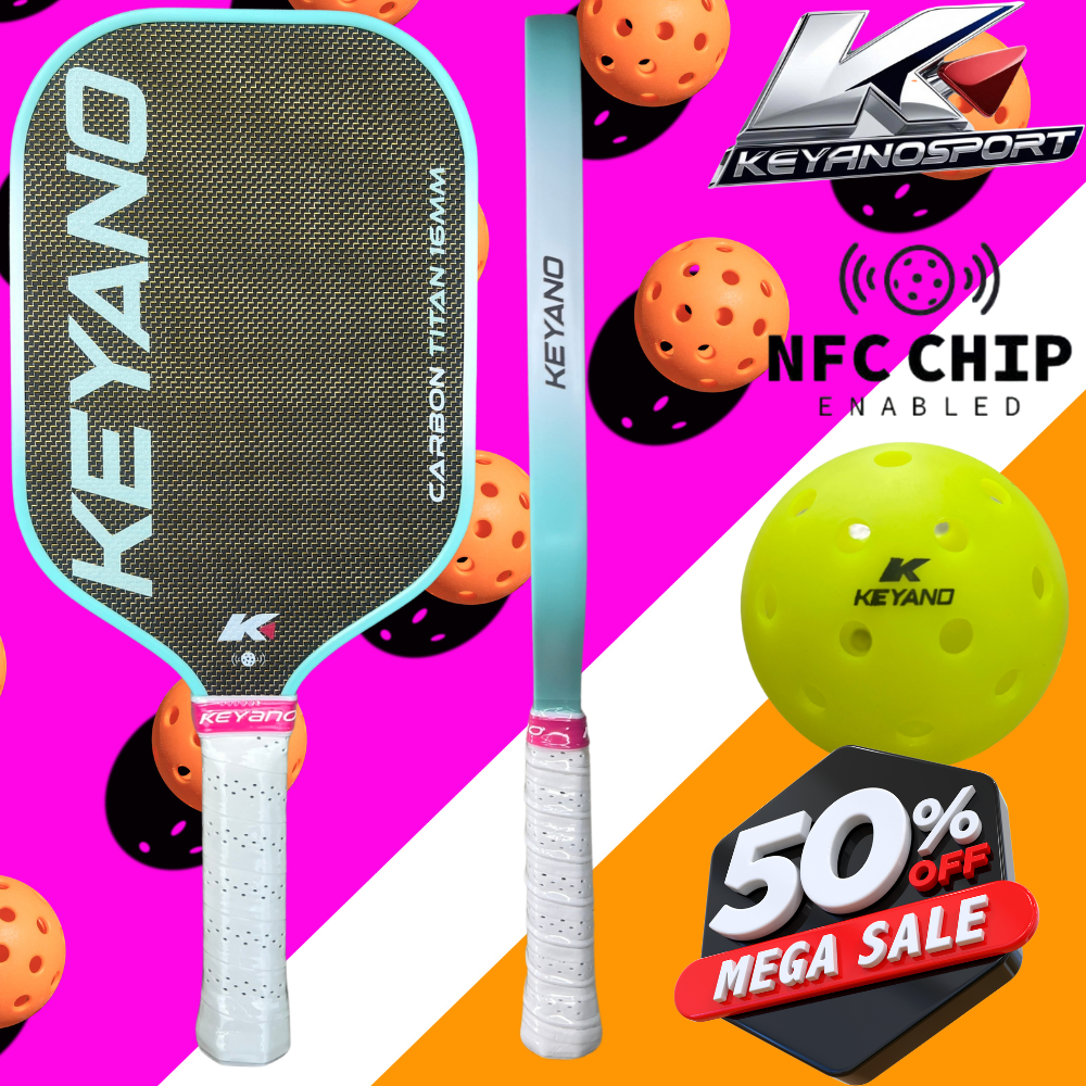 VỢT PICKLEBALL KEYANO CACBON TITAN (xanh lá cây)