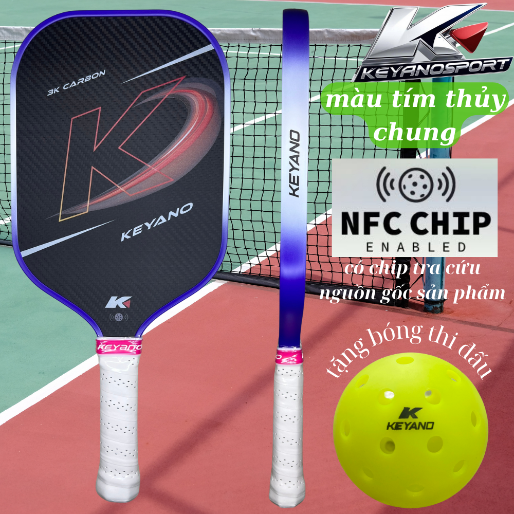 VỢT PICKLEBALL KEYANO CACBON 3K (màu tím)